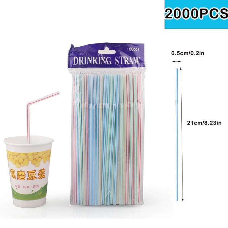 50-6000Pc Colorful Drinking Straws for Party Cocktail Use