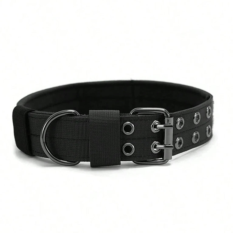 Comfortable Military Tactical Dog Collars Nylon Buckle Set Adjustable