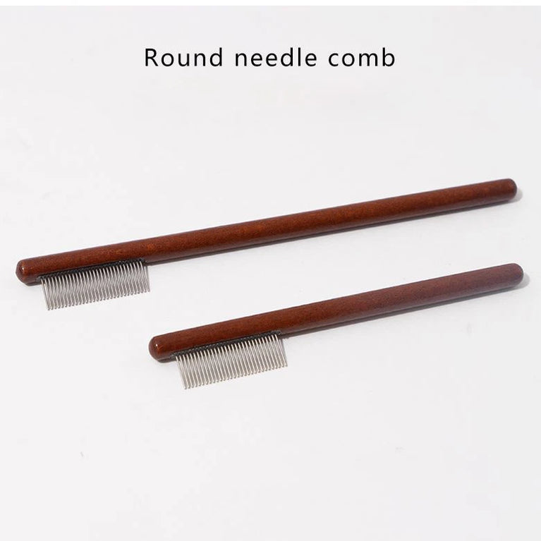 Pet Woodiness Facial Cleaning Comb & Hair Repair Scissors