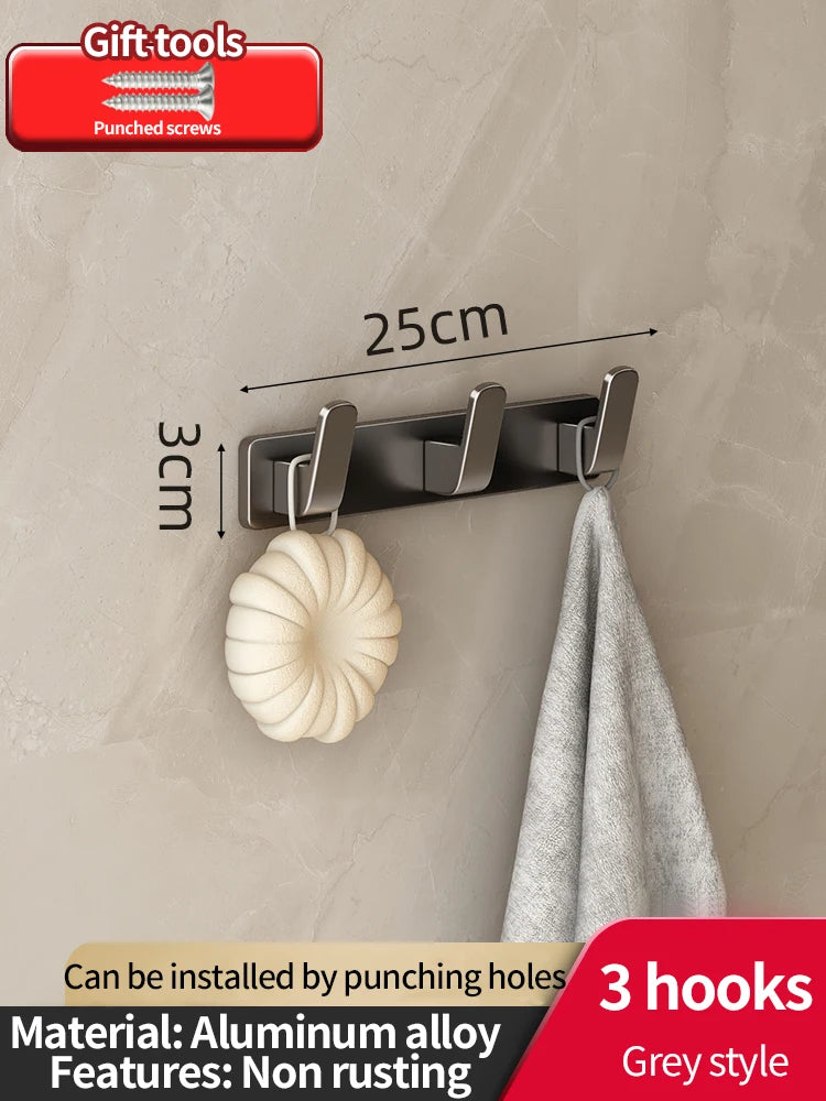 Adhesive Hooks Strong Hook Wall hanger Sticker Hanging Coat Rack Clothes Hanger Shower Robe Hook Kitchen Bathroom Towel Hooks
