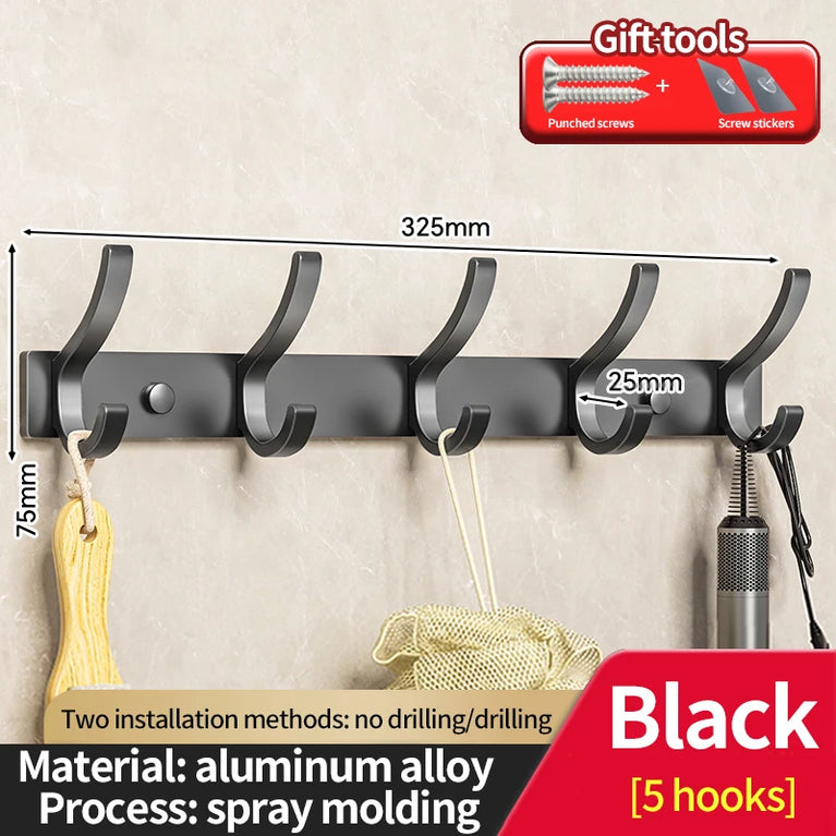 no drill Door Behind Hook Storage Wall Hanging Clothes Hanger Coat Hook Punch-free Bathroom Hanger Bedroom Organizer Storage Kit