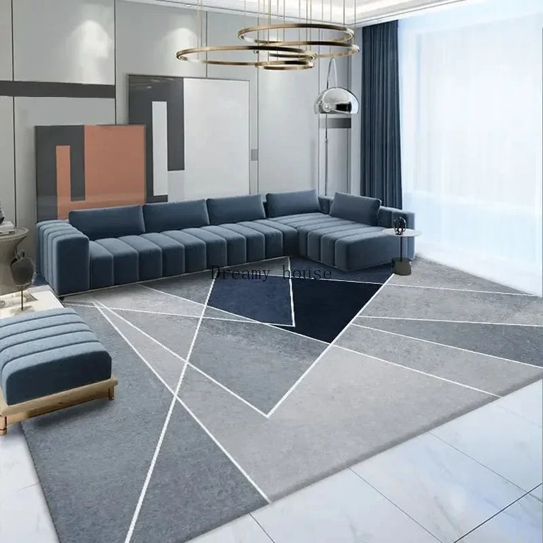 Modern Geometric Non-Slip Washable Area Rugs for Home Spaces