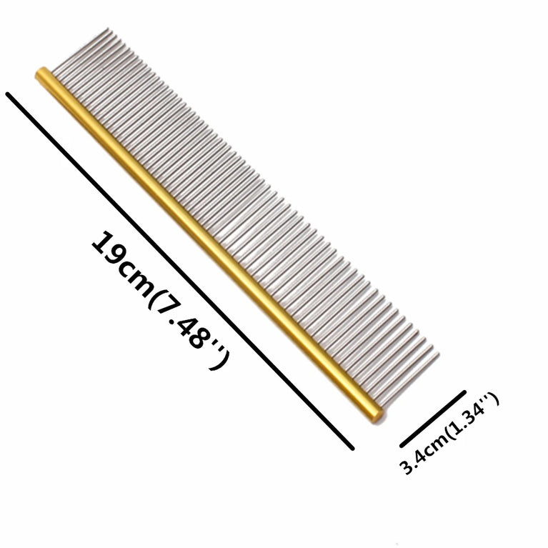 Pet Grooming Combs Aluminum Alloy Brush Professional Dog Comb