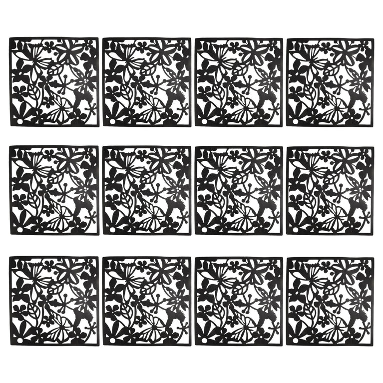 12-Piece Hanging Room Divider Set | Modern Hollow Pattern Space Partition