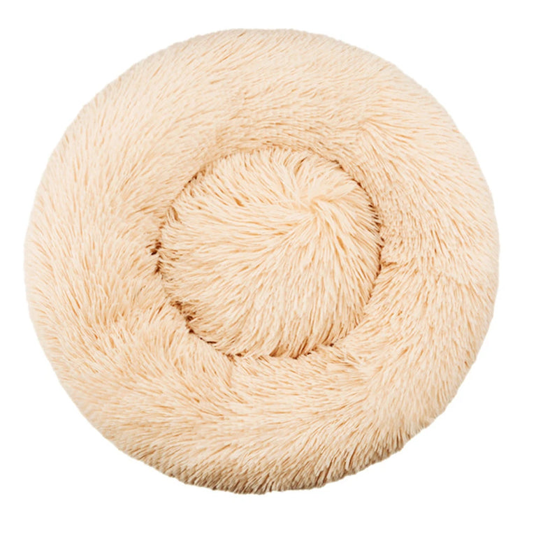 Round Plush Environment Friendly Dog Bed 40-90cm Soft Warm Pet Sleeping Nest