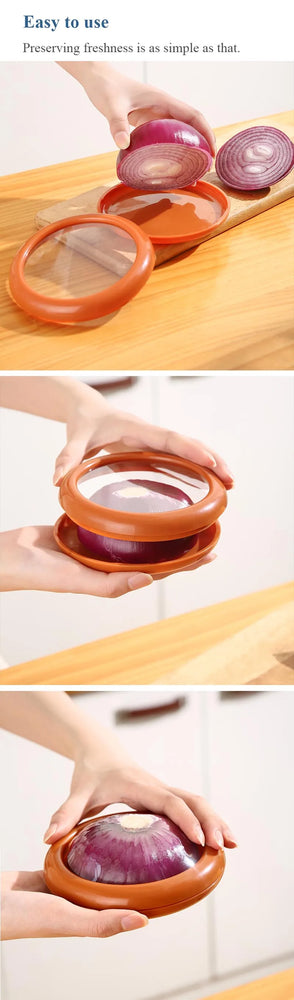 Fruit Vegetable Airtight Fresh Storage Box Lemon Tomato Avocado Preservation Seal Cover