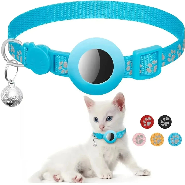 Airtag Cat Collar Breakaway Reflective Adjustable 7-12In GPS Collar