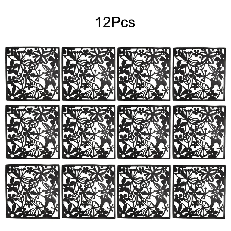 12-Piece Hanging Room Divider Set | Modern Hollow Pattern Space Partition