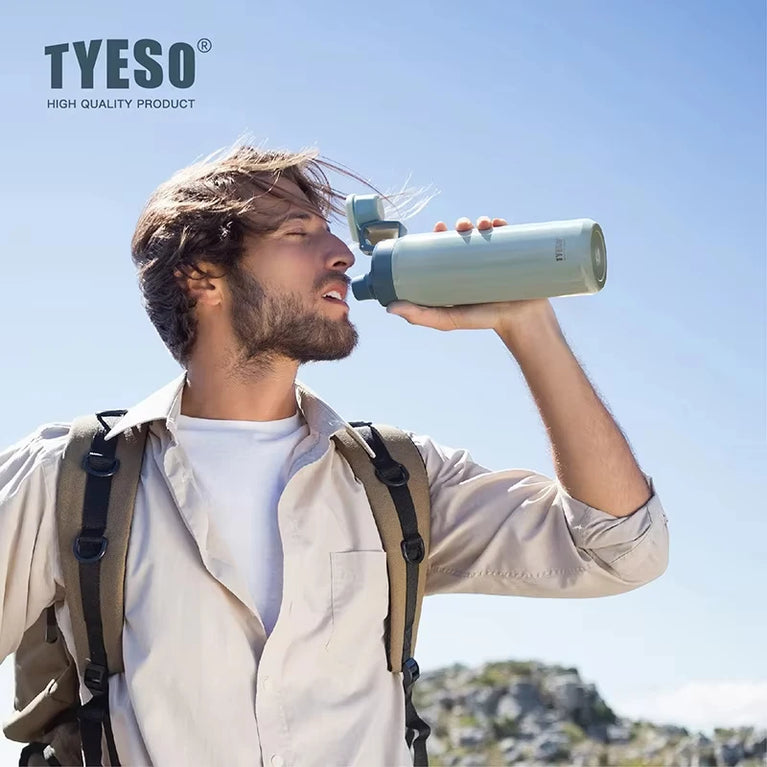 600ml Insulated Stainless Steel Water Bottle with Straw Flask
