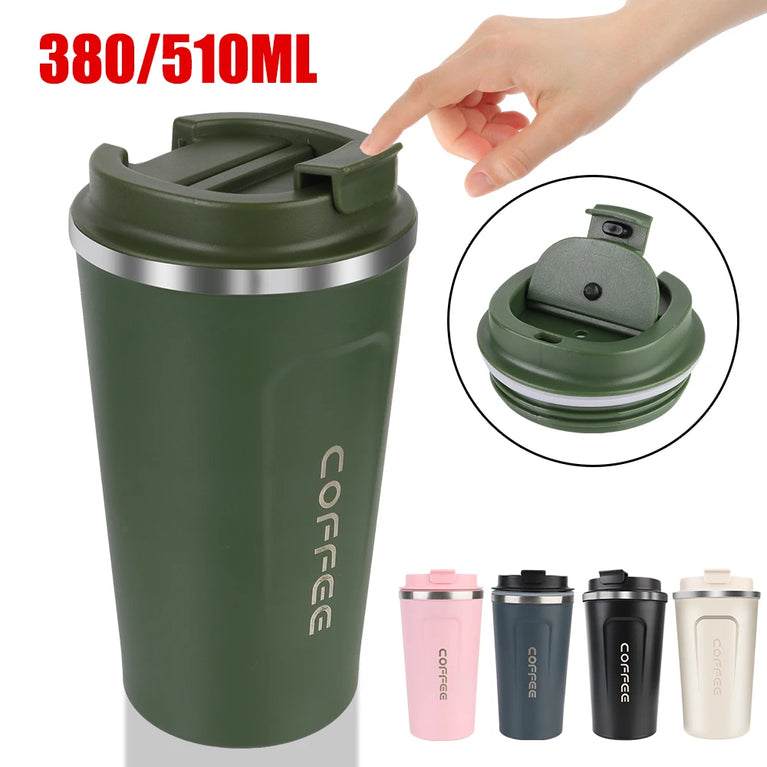 Thermo Cafe Double Stainless Steel Coffee Mug Leak-Proof Travel Cup 380/510ML