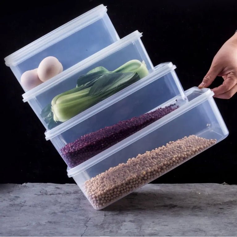 Durable Transparent Storage Box Reusable Food Grade Kitchen Storage Box