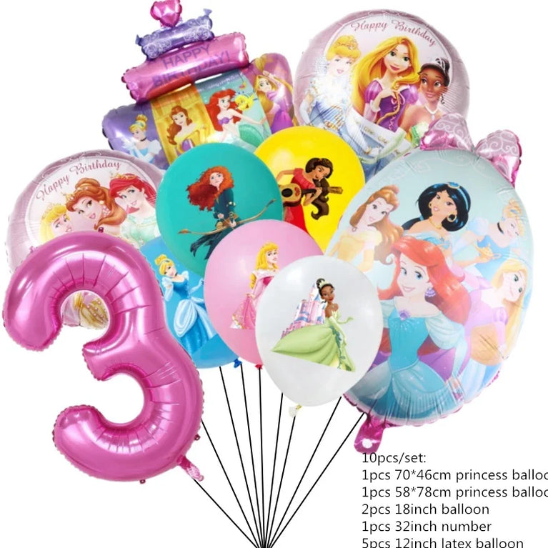 Princess Six Theme Party Disposable Tableware Set Girls Birthday