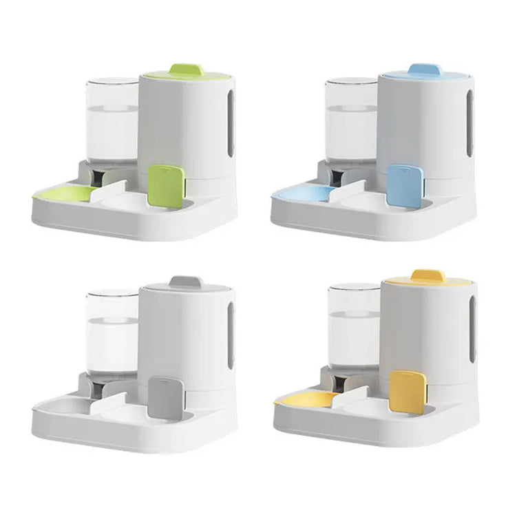1-Pack Automatic Gravity Fed Cat Water Dispenser And Feeder Spill Proof Large Capacity One Piece Design