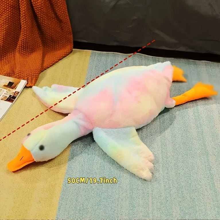 50cm Soft Colorful Duck Plush Toy for Cats Dogs Anxiety Relieving Buddy