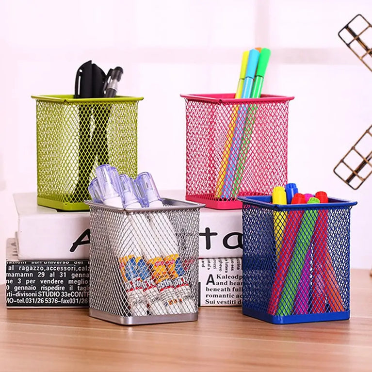 Multifunction Mesh Pen Pot Desk Tidy Stationery Organiser