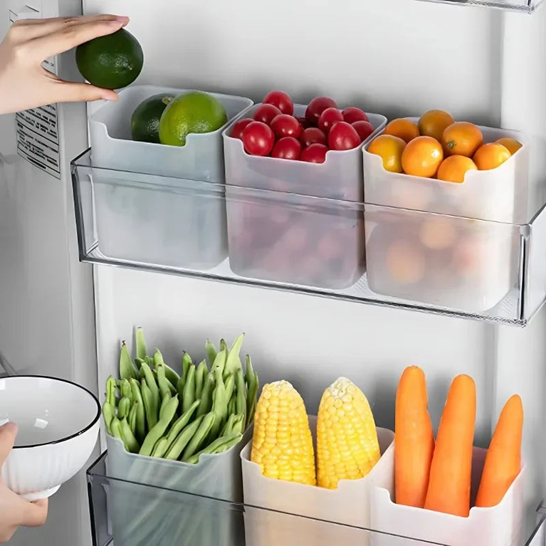 Refrigerator Storage Boxes Fresh Food Organizer Kitchen Container Set