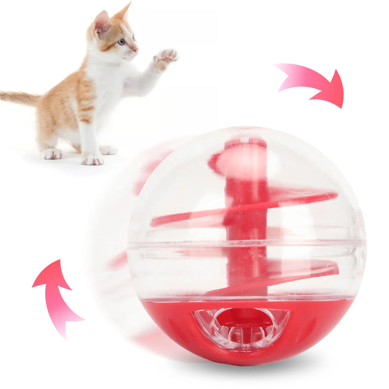 Interactive Cat Treat Dispensing Ball Slow Feeder Puzzle Toy Fun