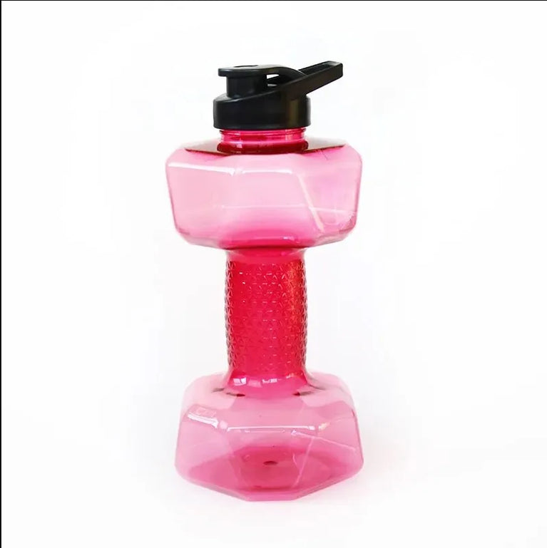 1500ML Dumbbell Shaped Gym Waterbottle Portable Fitness Drinking Bottle