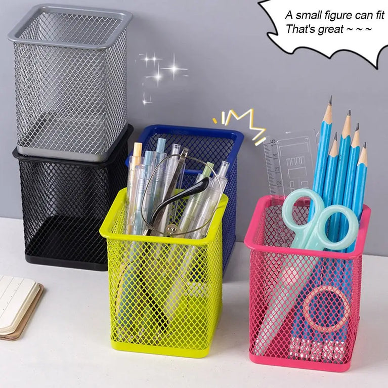 Multifunction Mesh Pen Pot Desk Tidy Stationery Organiser