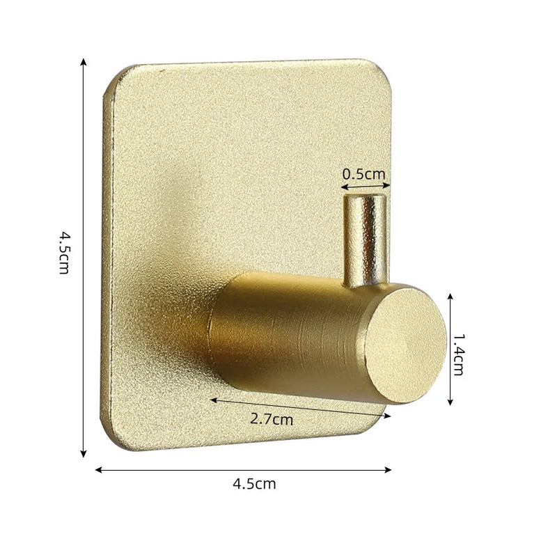 Self Adhesive Wall Hooks Towel Holder Bathroom Door Key Cloth Coat Robe Hanger Kitchen Hardware Rack Bag Hook Organizer