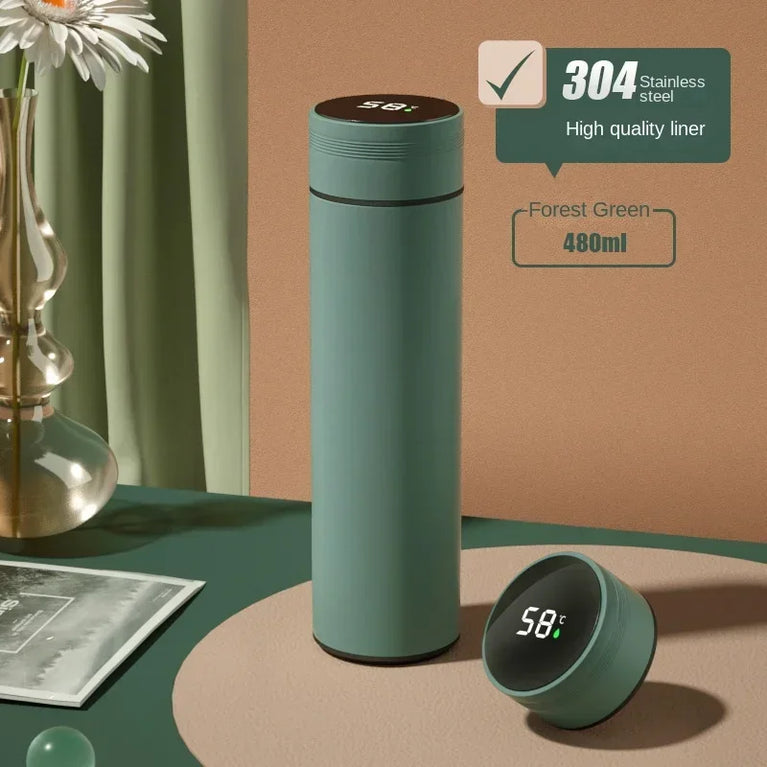 500ml Smart Stainless Steel Insulated Water Bottle with Display
