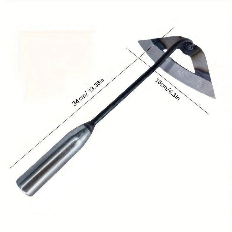 Premium All Steel Hardened Hollow Garden Hoe Hand Weeding Rake Tool