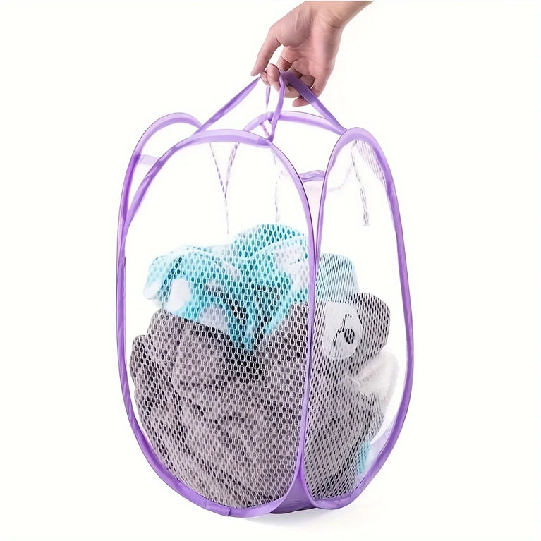 Large Foldable Dirty Clothes Basket | Fine-Mesh Home Organization System