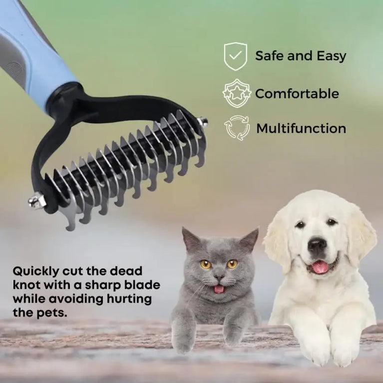 Professional Pet Cat Hair Removal Comb Brush Shedding Trimmer Tool