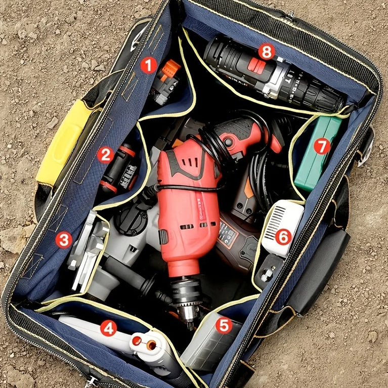 Professional Heavy-Duty Tool Bag | Industrial-Grade Electrician & Tradesman Organizer