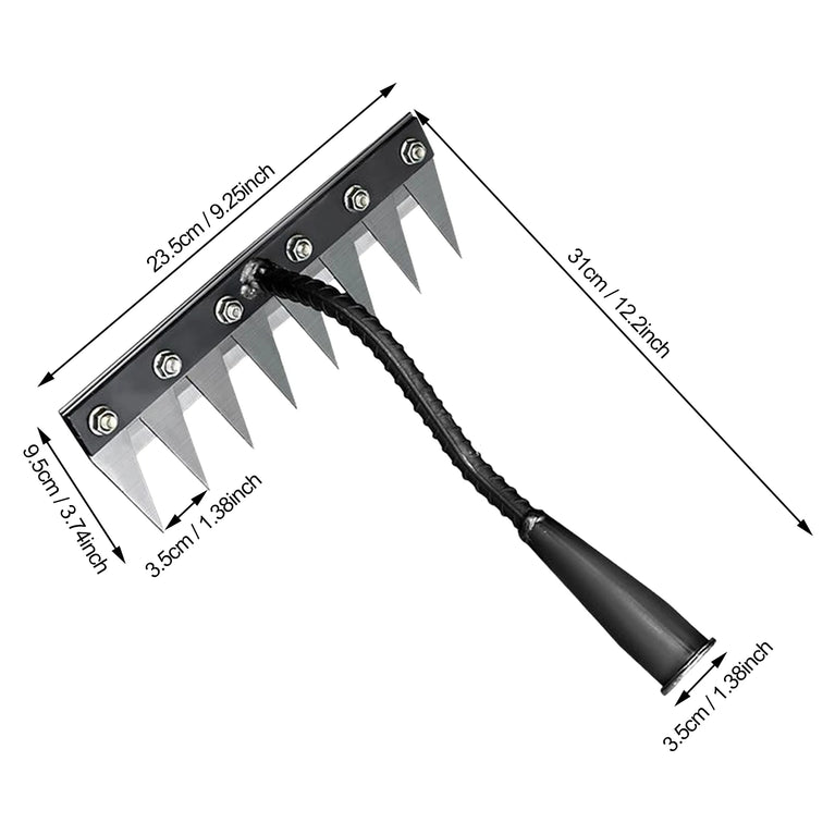 Dual-Purpose Hardened Weeding Hoe | Carbon Steel Gardening Hook