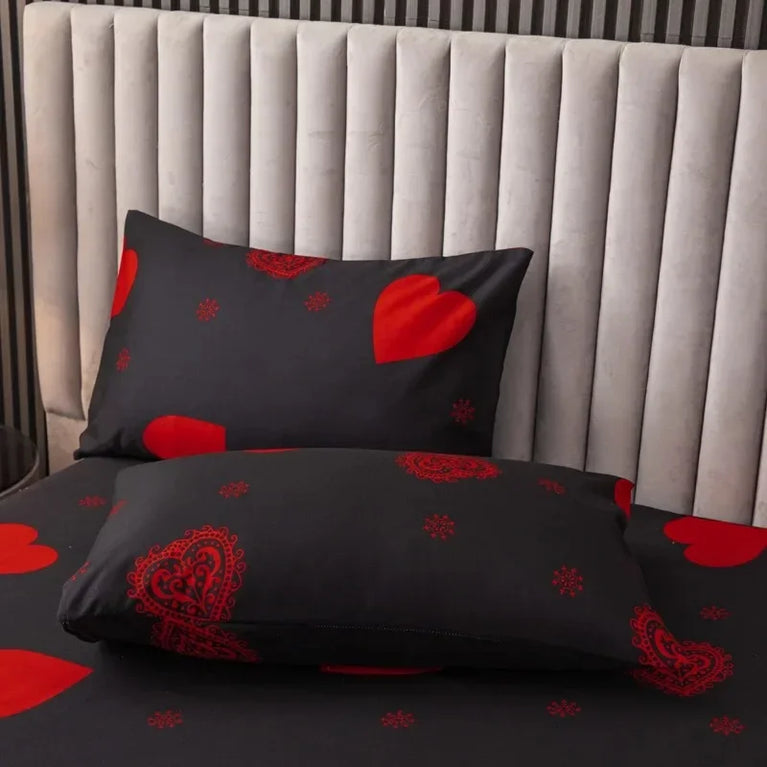 3-Piece Printed Brushed Duvet Cover Set | Soft & Breathable Bedding Collection