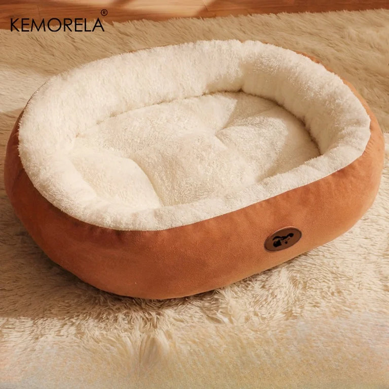 Cozy Oval Snuggle Pet Bed Cat Heating Pad Cooling Cat Bed