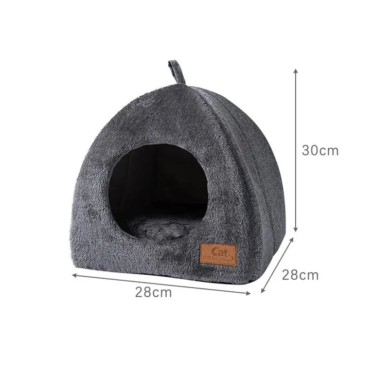 Winter Warm Cat Bed Foldable House Cat Heating Pad Cushion