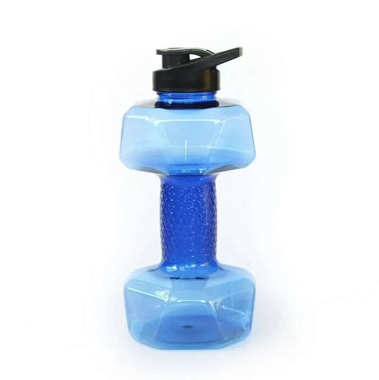 1500ML Dumbbell Shaped Gym Waterbottle Portable Fitness Drinking Bottle
