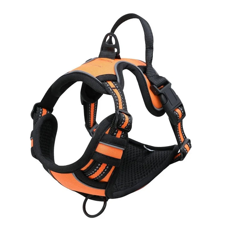 Heavy Duty No Pull Dog Harness Reflective Adjustable Control Handle Vest