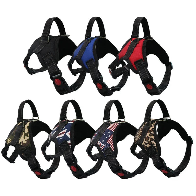 Adjustable Oxford Dog Harness Vest Collar Durable Pet Walking Harness