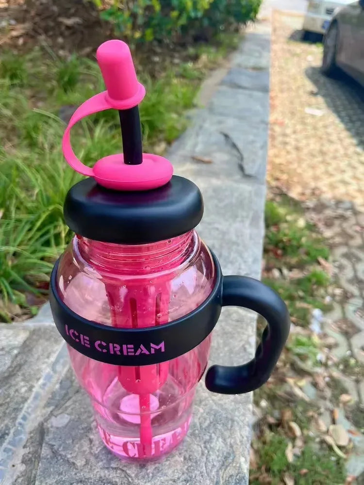 Cute Large Capacity Waterbottle With Straw Leak Proof Tumbler