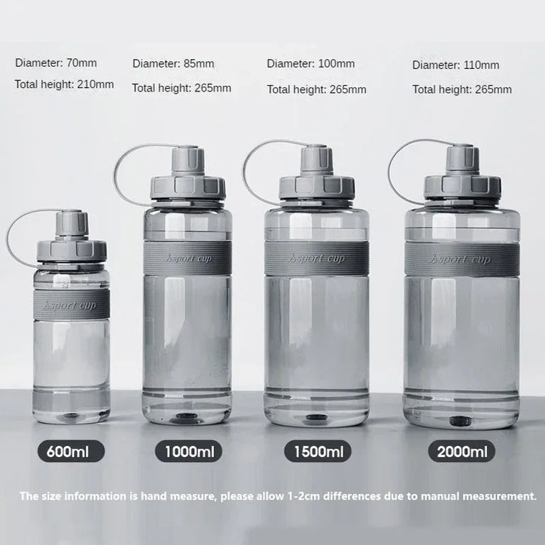 2L Large Capacity Straw Sports Waterbottle Gym School