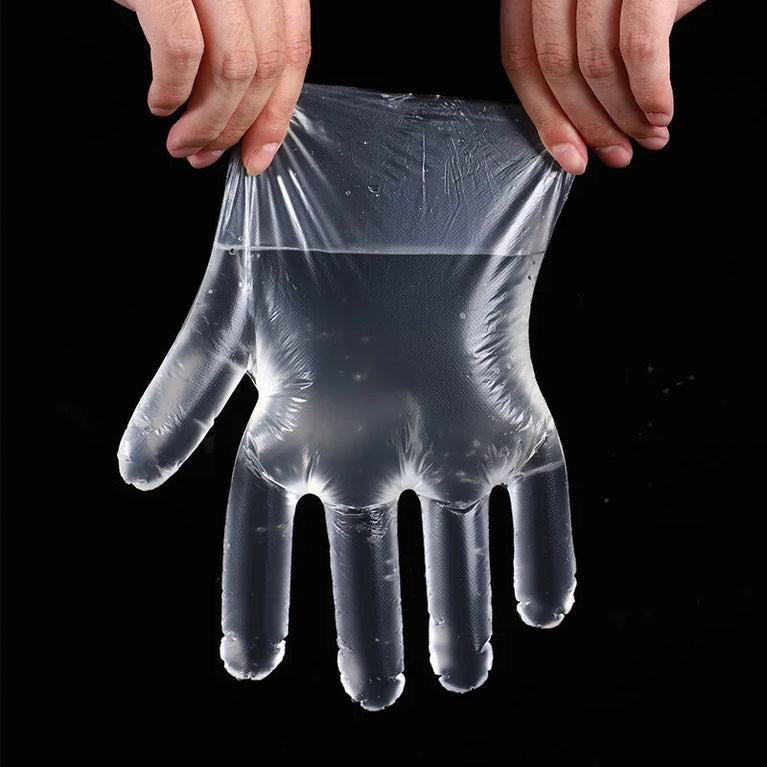 500/100PCS Disposable Gloves Food Grade Plastic Kitchen Gloves