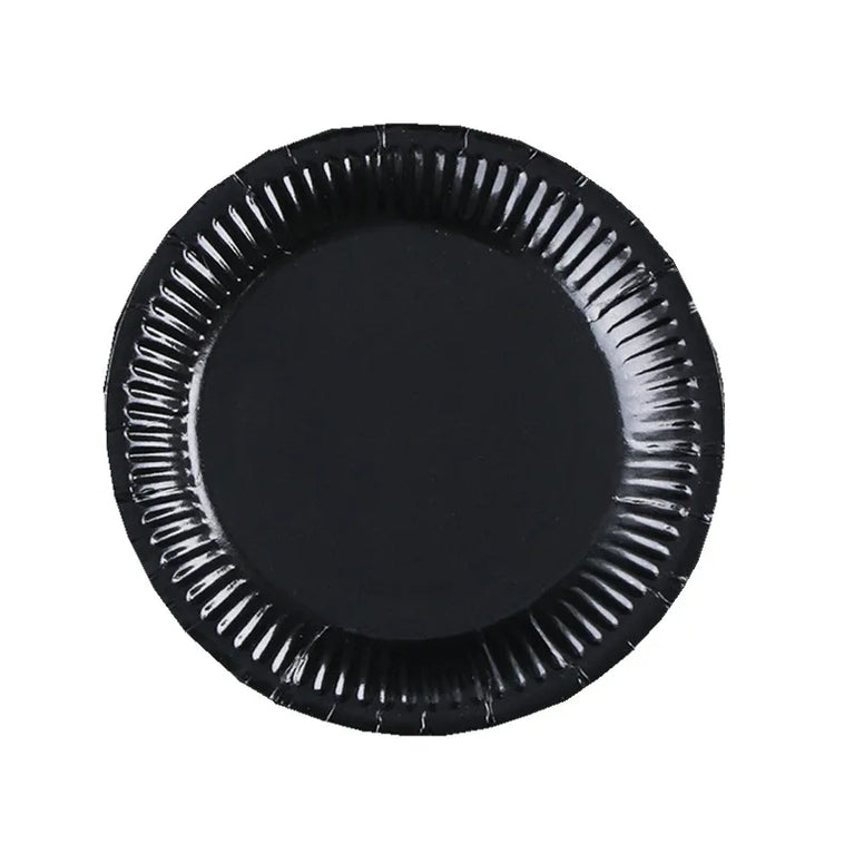 Solid Color Disposable Tableware Set Plates Cups Party Wedding Decoration Kit