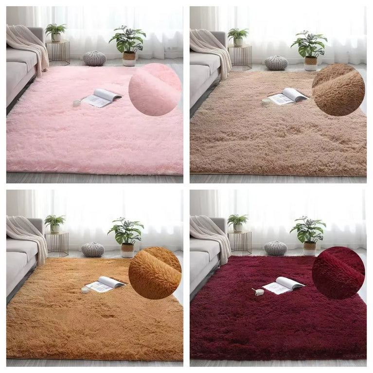 Fluffy Non-Slip Washable Area Rugs for Living Room and Bedroom