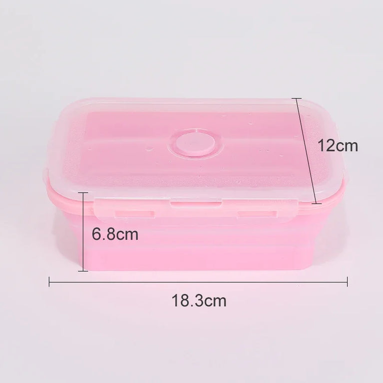 Collapsible Silicone Food Storage Containers with Lids Leakproof
