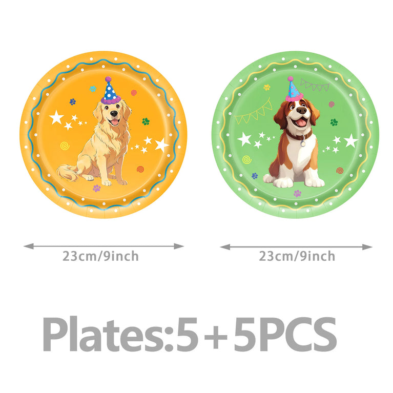 Dog Theme Birthday Party Disposable Tableware Set -Pet Celebration Decor
