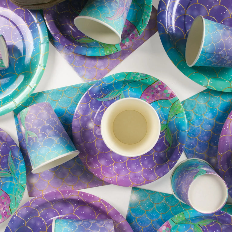 Mermaid Princess Birthday Party Set | Enchanting Disposable Tableware