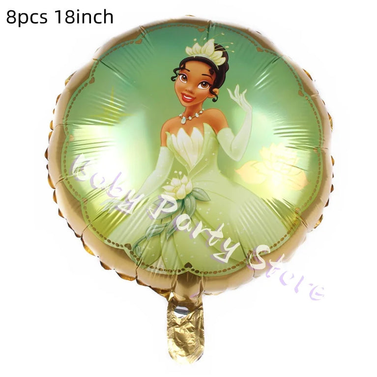 Frog Tiana Princess Party Disposable Tableware Set for Kids Birthday Decoration