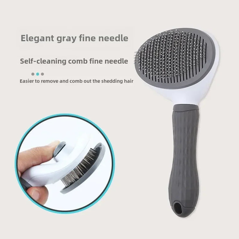Stainless Steel Pet Hair Remover Brush Professional Deshedding Grooming Tool