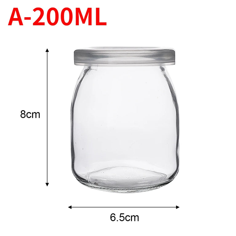 Glass Baking Bottles with Lid Yogurt Pudding Mini Food Storage Jar Container