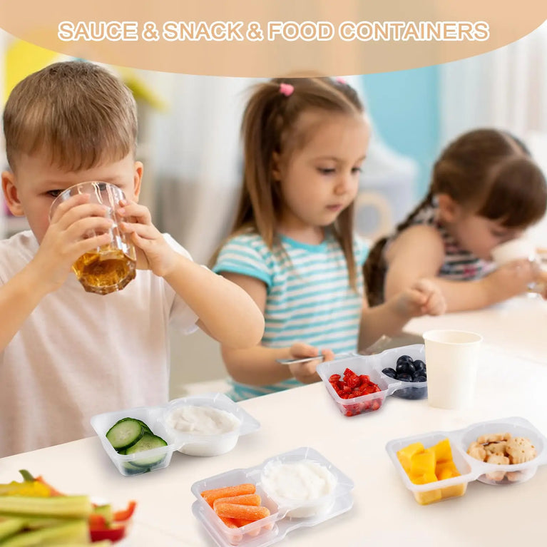 Snack Box Container with Lid Leakproof Reusable Snack Compartment Box