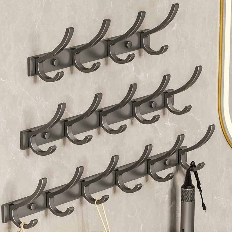 No Drill Wall Hooks Door Behind Clothes Coat Hanger Rack