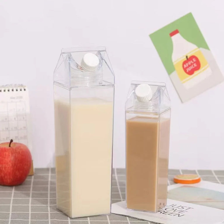 500ML/1000ML Transparent Portable Reusable Water Bottle Juice Cup